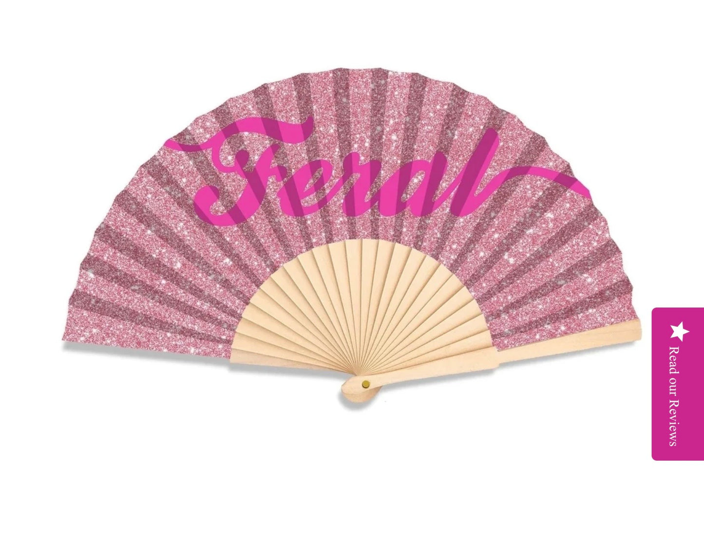Ibiza 23cm glitter feral fan