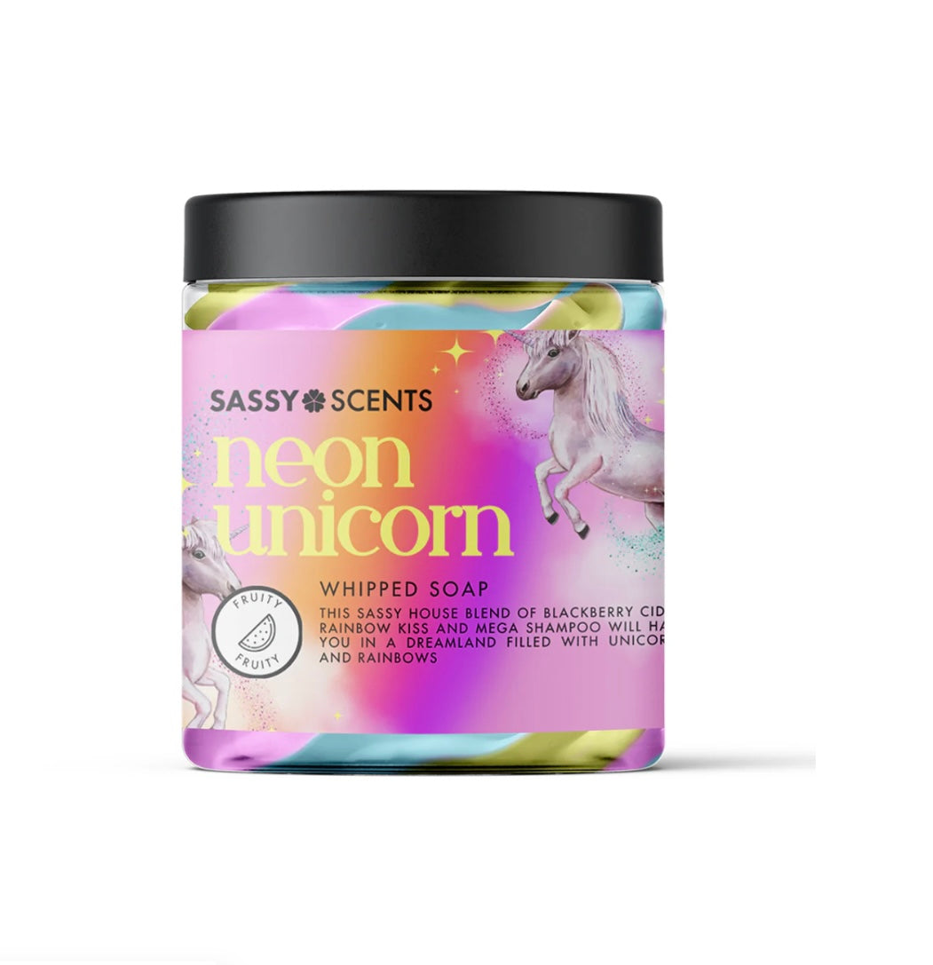 Whipped soap neon unicorn