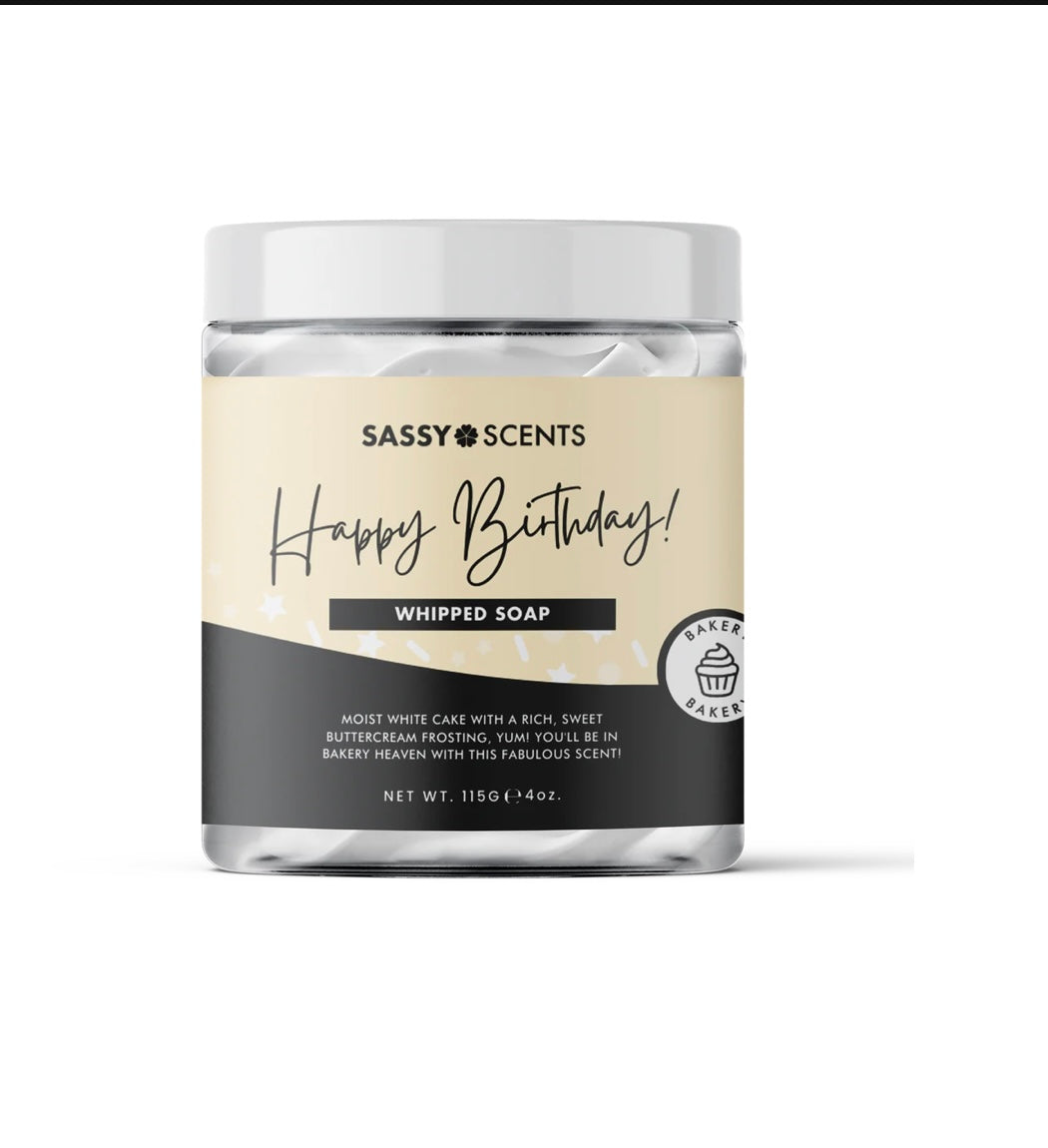 Happy birthday whipped soap