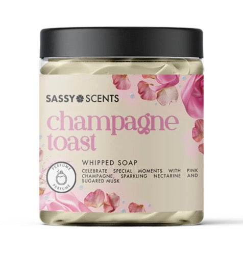Champagne toast whipped soap