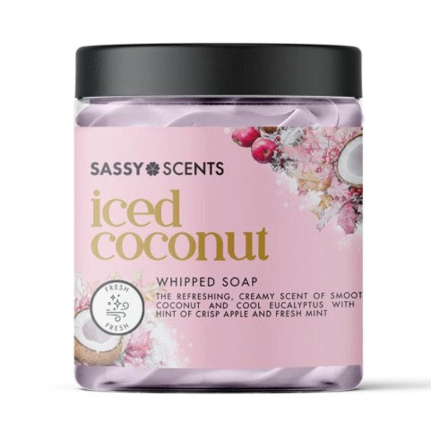 Iced coconut whipped soap