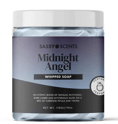Midnight angel whipped soap
