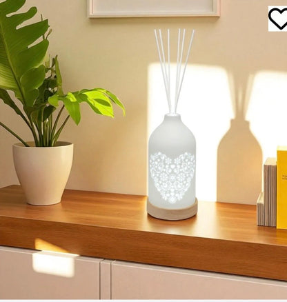 19 inch led reed diffuser with free linen oil love heart