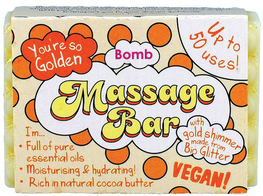 Gold shimmer massage bar