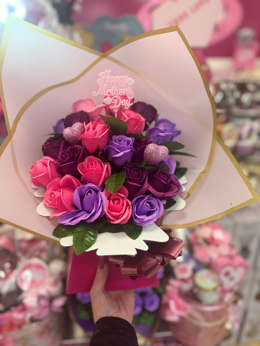 Large Pink and purple Soap flowers
