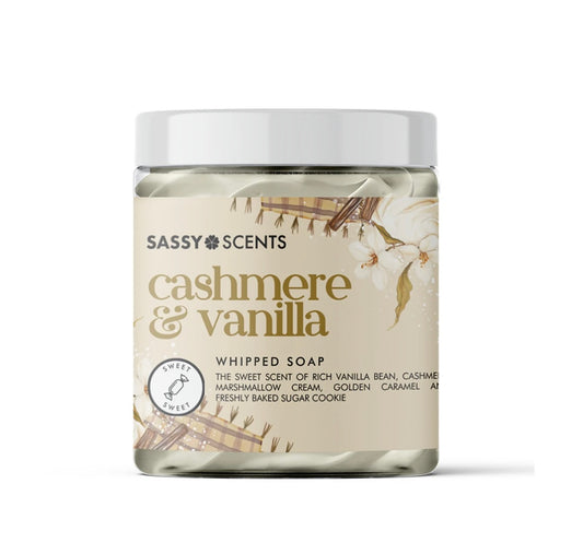 Cashmere and vanilla whipped soap