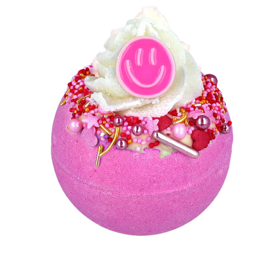 Smiling happy faces bath bomb