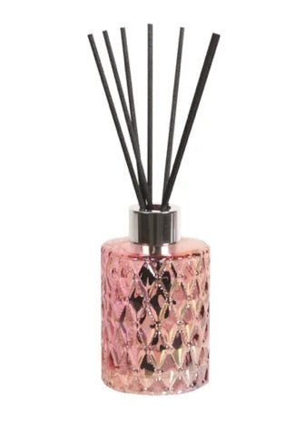 Pink Lustre Glass Reed Diffuser Bottle & 50 Fibre Reeds