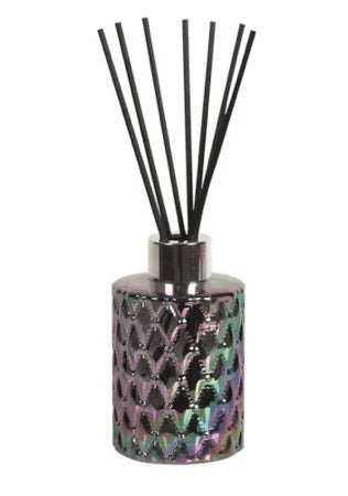 Grey Lustre Glass Reed Diffuser Bottle & 50 Fibre Reeds